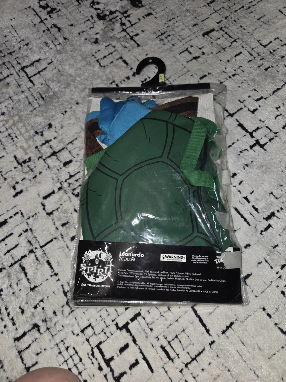 Leonardo Toddler Green Ninja Turtle Costume - Spirit  Size 3/4